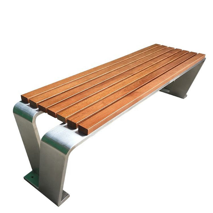 Square stainless steel outdoor work bench